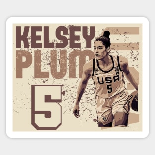 kelsey plum | Brown | Vintage | Wnba | USA Sticker